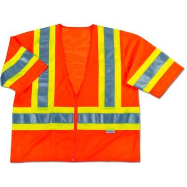 Ergodyne GloWear 8330Z Class 3 Two-Tone Vest, Orange, S/M 22173